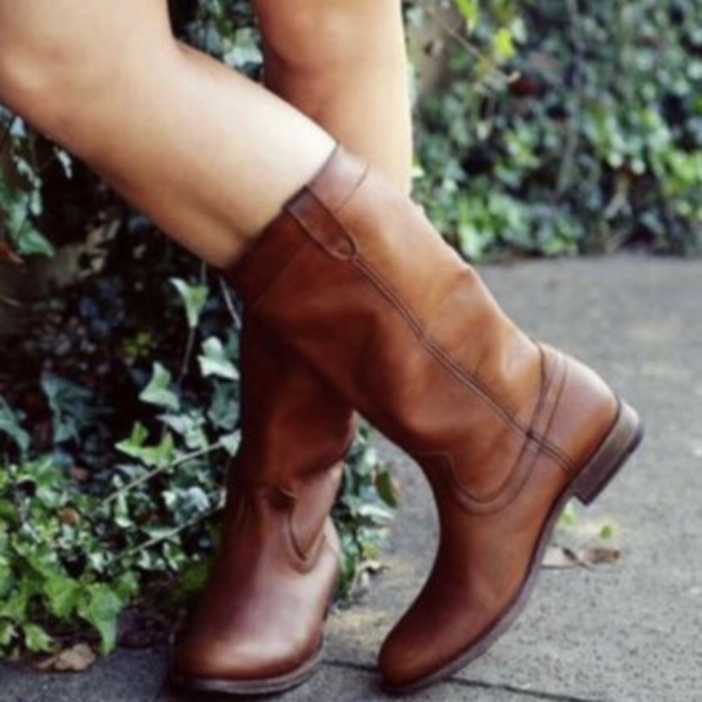 Frye Melissa Pull-on Boots - Cognac